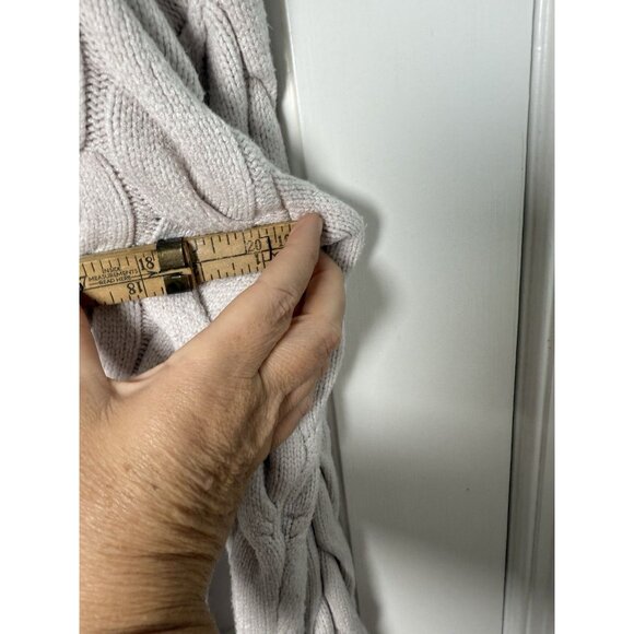 Philosophy Women’s Fisherman Cable Knit Cream Crewneck Sweater - Large - Picture 9 of 9